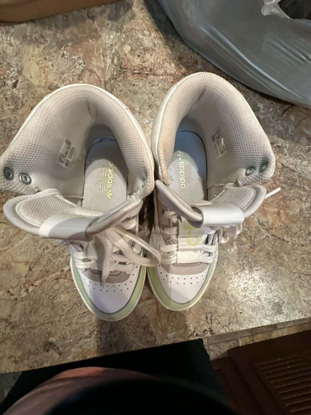 Adidas Drop Step XL Women's High-Top Sneakers White/Almost Lime GZ1582